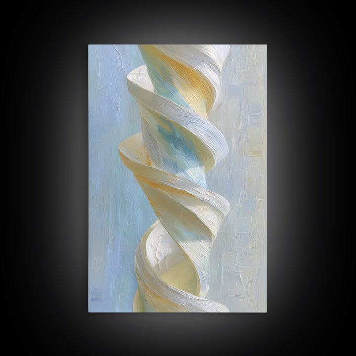 Gymnast Ribbon Forming a Spiral Composition Canvas Print, Fitness Studio Art, Yoga Wall Art, Gym Decor, Fine Art, Motion, FSA-2x3-31