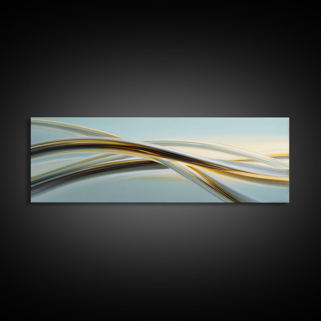 Jump Rope Movement Captured as Curved Lines Canvas Print, Fitness Studio Art, Gym Decor, Abstract Art, Motion, FSA-3x1-50