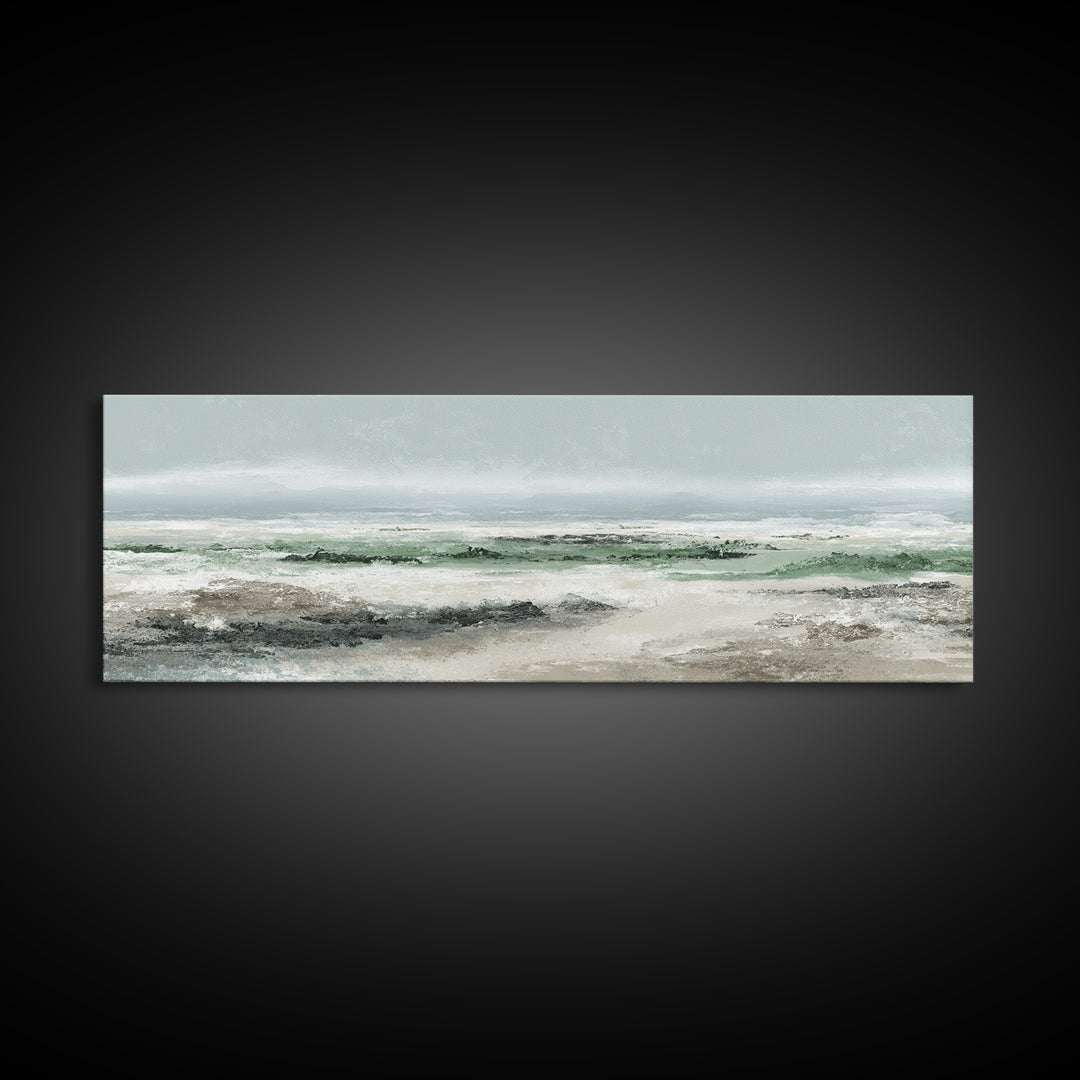 Tropical Trail Hike Landscape for Wellness Mood Canvas Print, Fitness Studio Art, Digital Art Print, Gym Decor, Motion, FSA-3x1-61