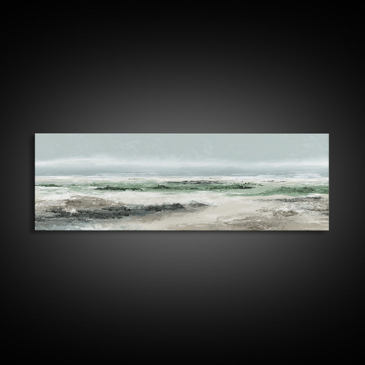 Tropical Trail Hike Landscape for Wellness Mood Canvas Print, Fitness Studio Art, Digital Art Print, Gym Decor, Motion, FSA-3x1-61