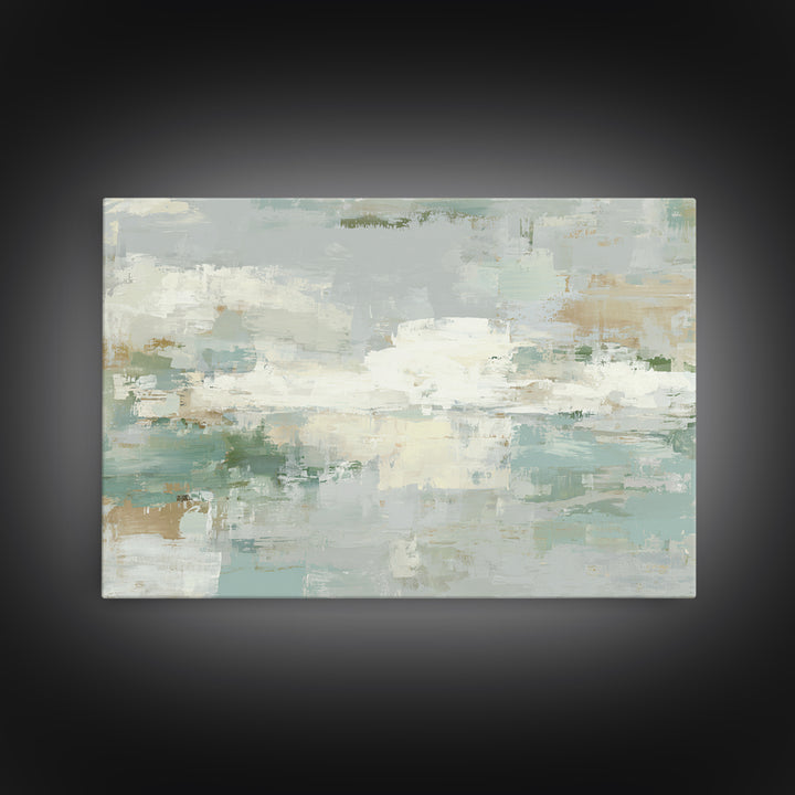 Dancer Leap with Painterly Energy Framed Canvas Print, Fitness Studio Art, Neutral Decor, Gym Decor, Fine Art, Motion, FSA-3x2-15