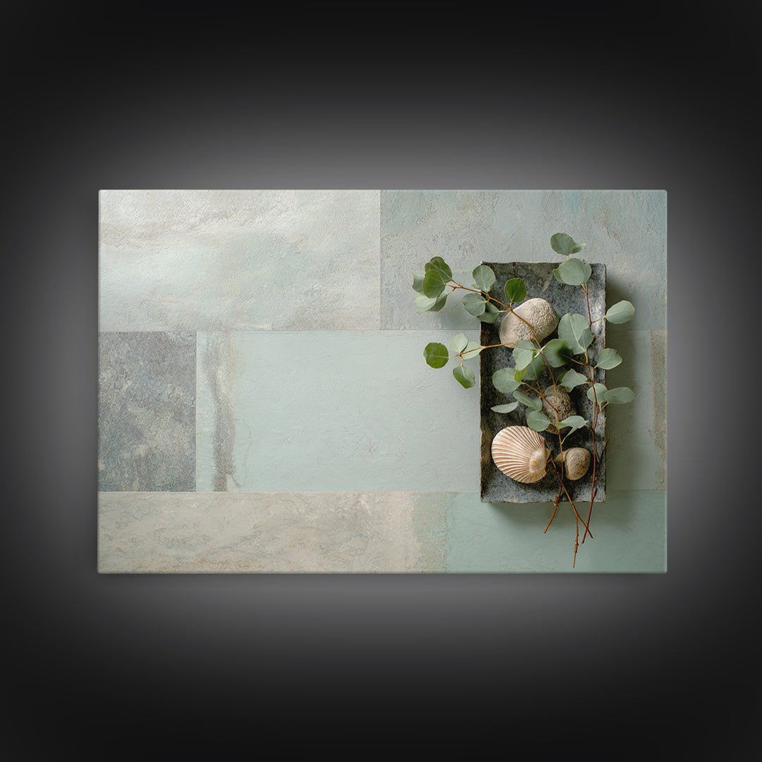 Tropical Trail Hike Landscape for Wellness Mood Canvas Print, Fitness Studio Art, Digital Art Print, Gym Decor, Oil Painting, FSA-3x2-49