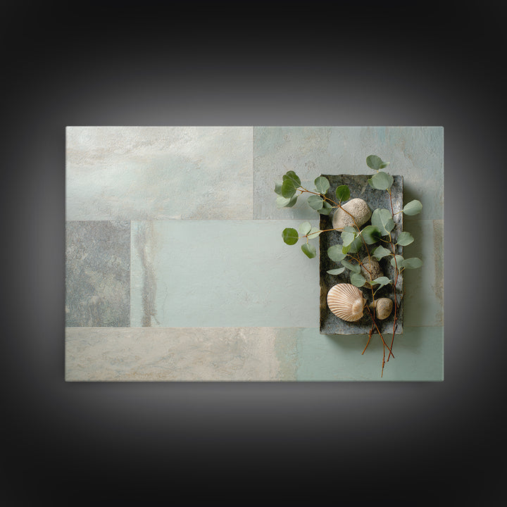 Tropical Trail Hike Landscape for Wellness Mood Canvas Print, Fitness Studio Art, Digital Art Print, Gym Decor, Oil Painting, FSA-3x2-49