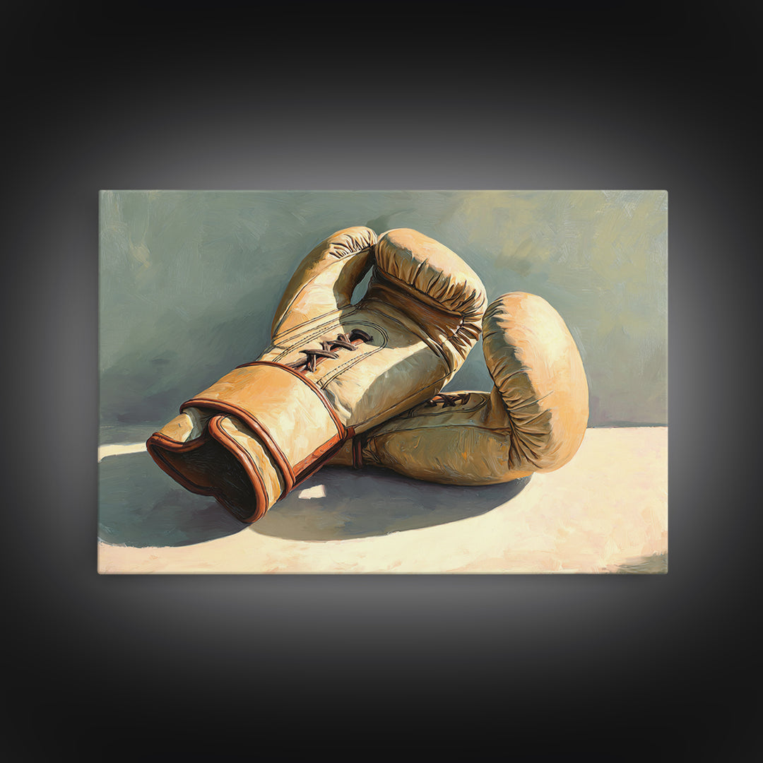 Boxing Gloves Still Life Canvas Print, Fitness Studio Art, Printable Art, Gym Decor, Fine Art, Motion, Home Gym Sign, FSA-3x2-57