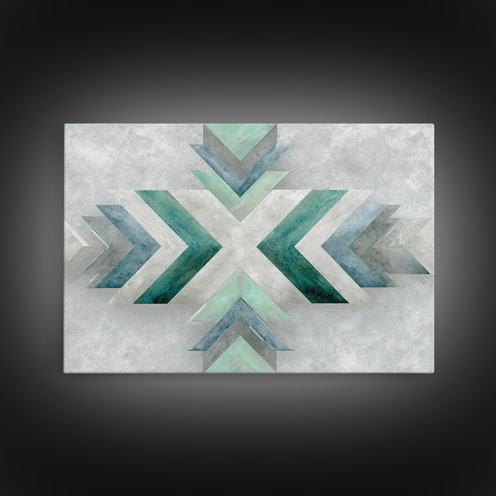 Minimal Motivational Symbol Using Arrows and Shapes Framed Canvas Print, Fitness Studio Art, Fitness, Gym Decor, Abstract Art, FSA-3x2-65