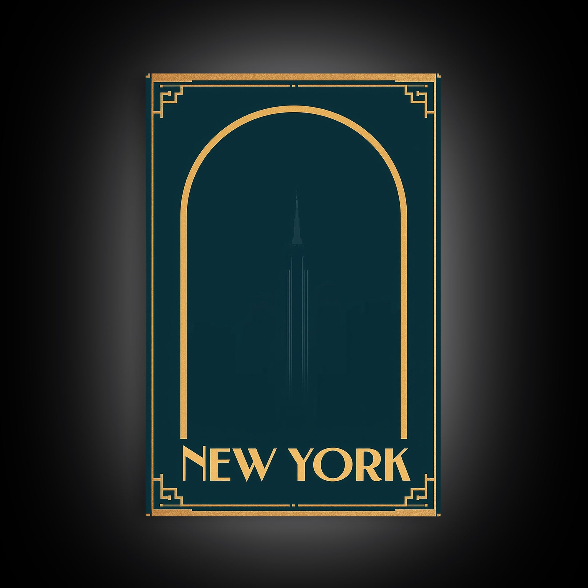 New York Travel Poster, Canvas Print, Luxury Art Deco Poster, New York Poster Print, Vintage City Poster, City Illustration, Art Print