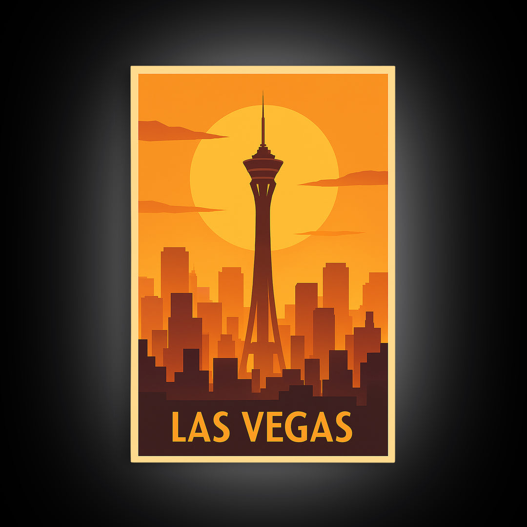 Las Vegas Travel Poster, Canvas Print, Vintage Deco Wall Art, Las Vegas Travel Art, Vintage Travel Art, Vintage Travel Print, Design 7