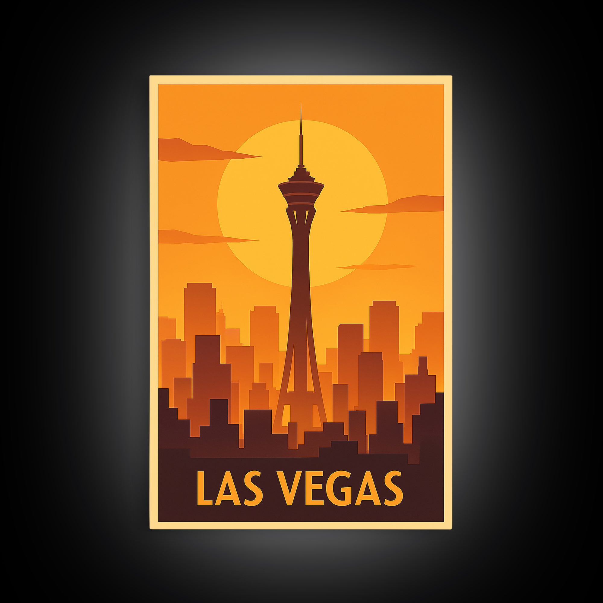 Las Vegas Travel Poster, Canvas Print, Vintage Deco Wall Art, Las Vegas Travel Art, Vintage Travel Art, Vintage Travel Print, Design 7