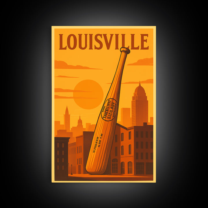 Louisville Kentucky Travel Poster, Canvas Print, Gold Art Deco Poster Art, Louisville Art Print, Travel Wall Decor, Wall Decor, Home Decor