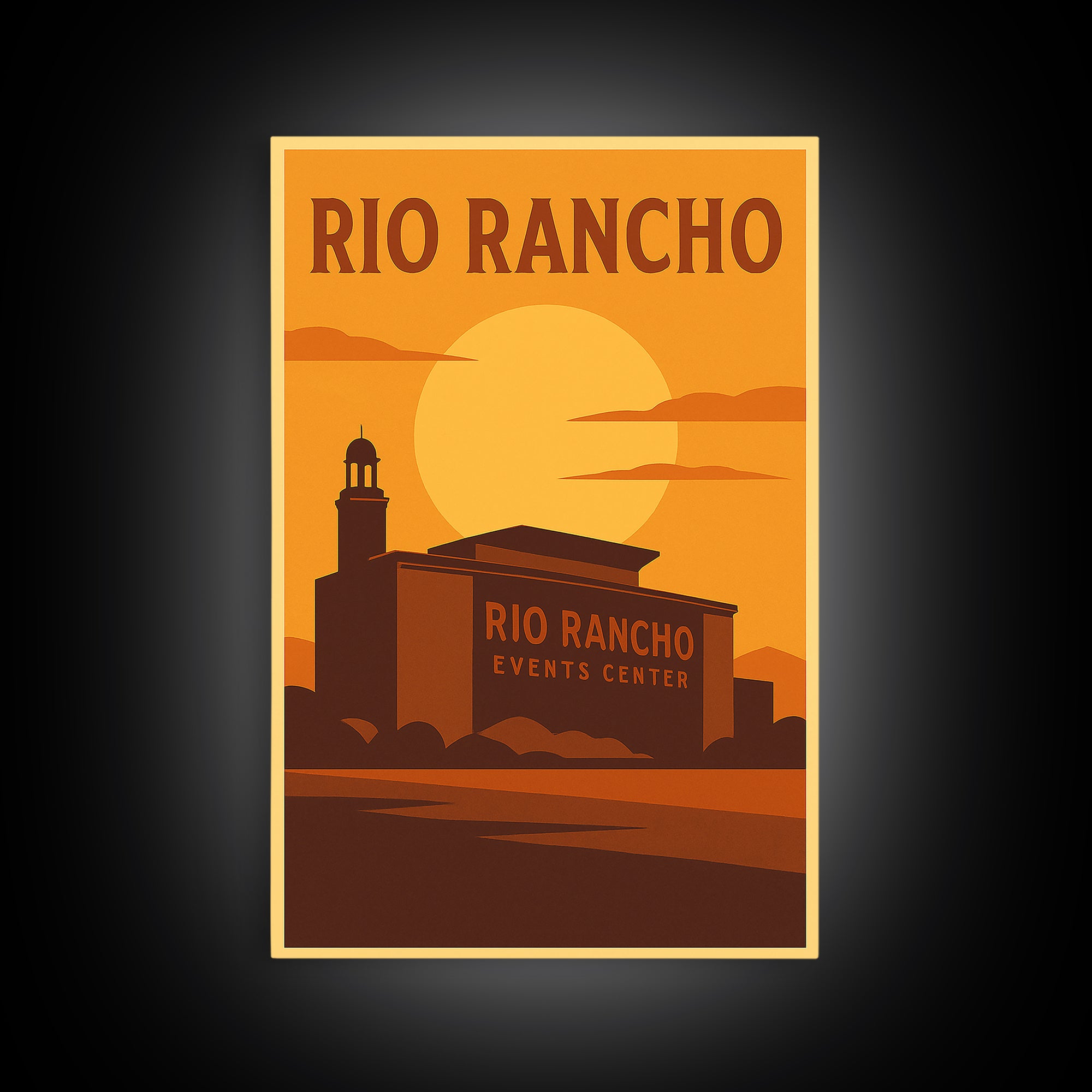 Rio Rancho New Mexico Travel Poster, Canvas Print, Vintage Deco Wall Art, Rio Rancho Poster Print, Mid Century Wall Art, Gift For Travelers