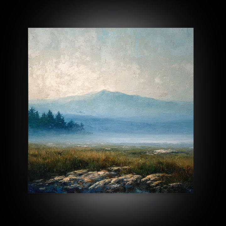 Soft Mountain Horizon Canvas Print, Guest Bedroom Art, Pink Wall Art, Bedroom Decor, Fine Art, Guest, New Home, Bedroom Prints, GBA-1x1-31