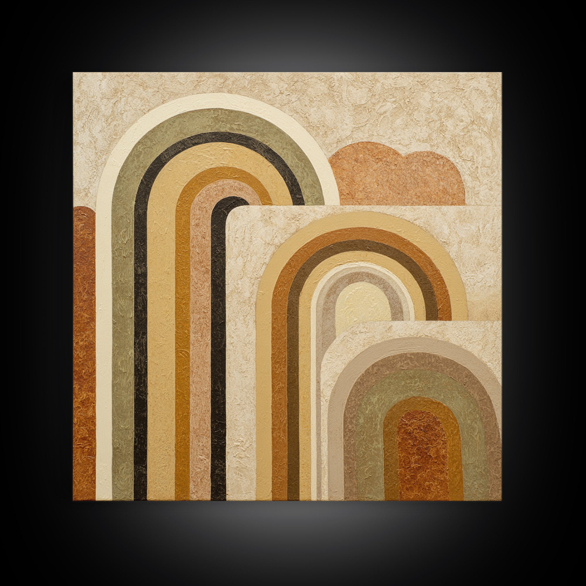Warm Abstract Arches Canvas Print, Guest Bedroom Art, Modern Decor, Bedroom Decor, Abstract Art, Guest, Home Decor, Poster, GBA-1x1-75
