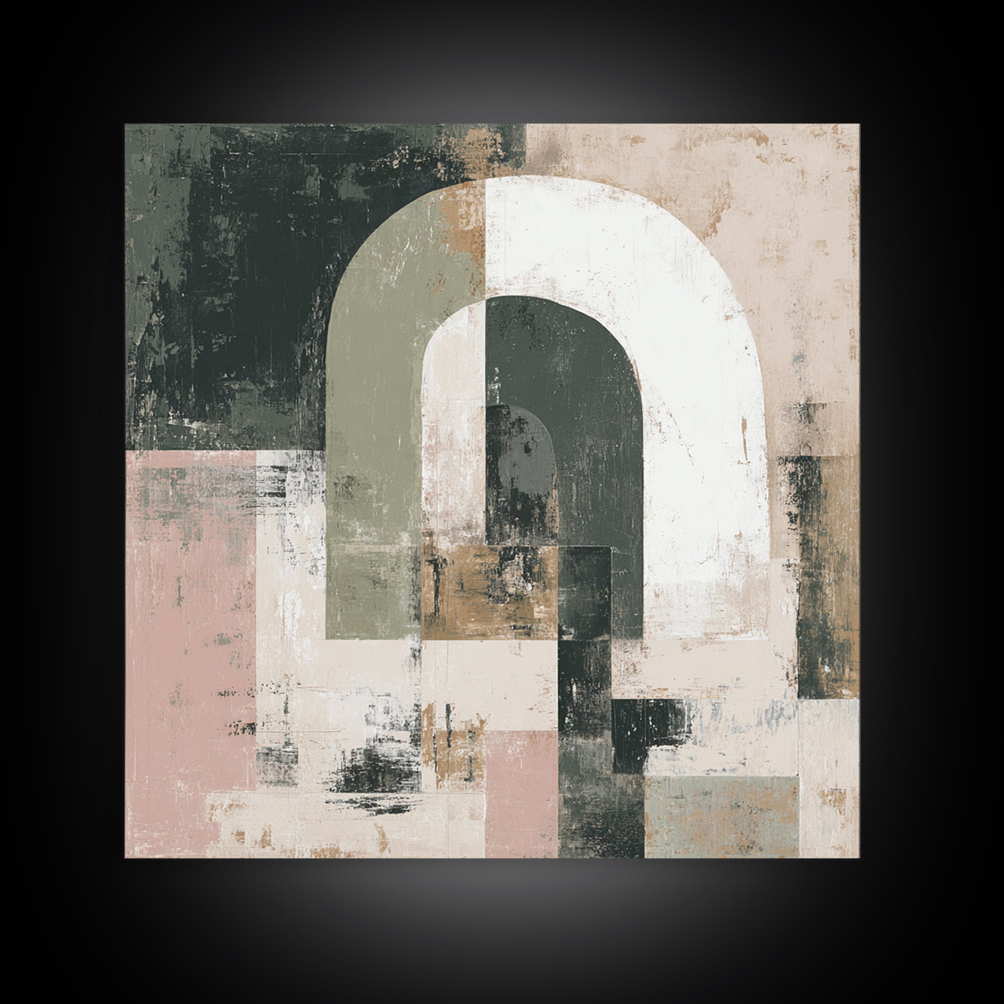 Warm Abstract Arches Canvas Print, Guest Bedroom Art, Wall Art, Bedroom Decor, Fine Art, Guest, New Home Gift, Printable Art, GBA-1x1-99