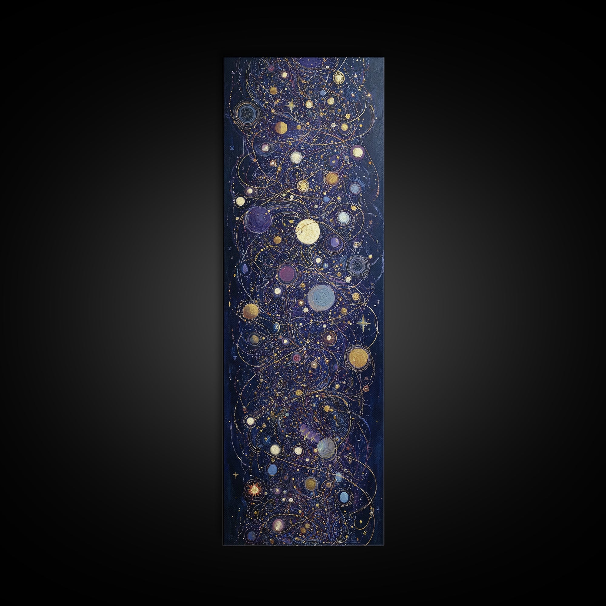 Minimal Moon and Stars Composition Canvas Print, Guest Bedroom Art, Living Room Wall Art, Bedroom Decor, Fine Art, Guest, GBA-1x3-100