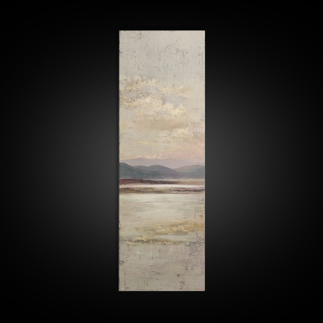 Gentle Rain over Distant Hills Canvas Print, Guest Bedroom Art, Boho Decor, Bedroom Decor, Oil Painting, Guest, Digital Prints, GBA-1x3-12