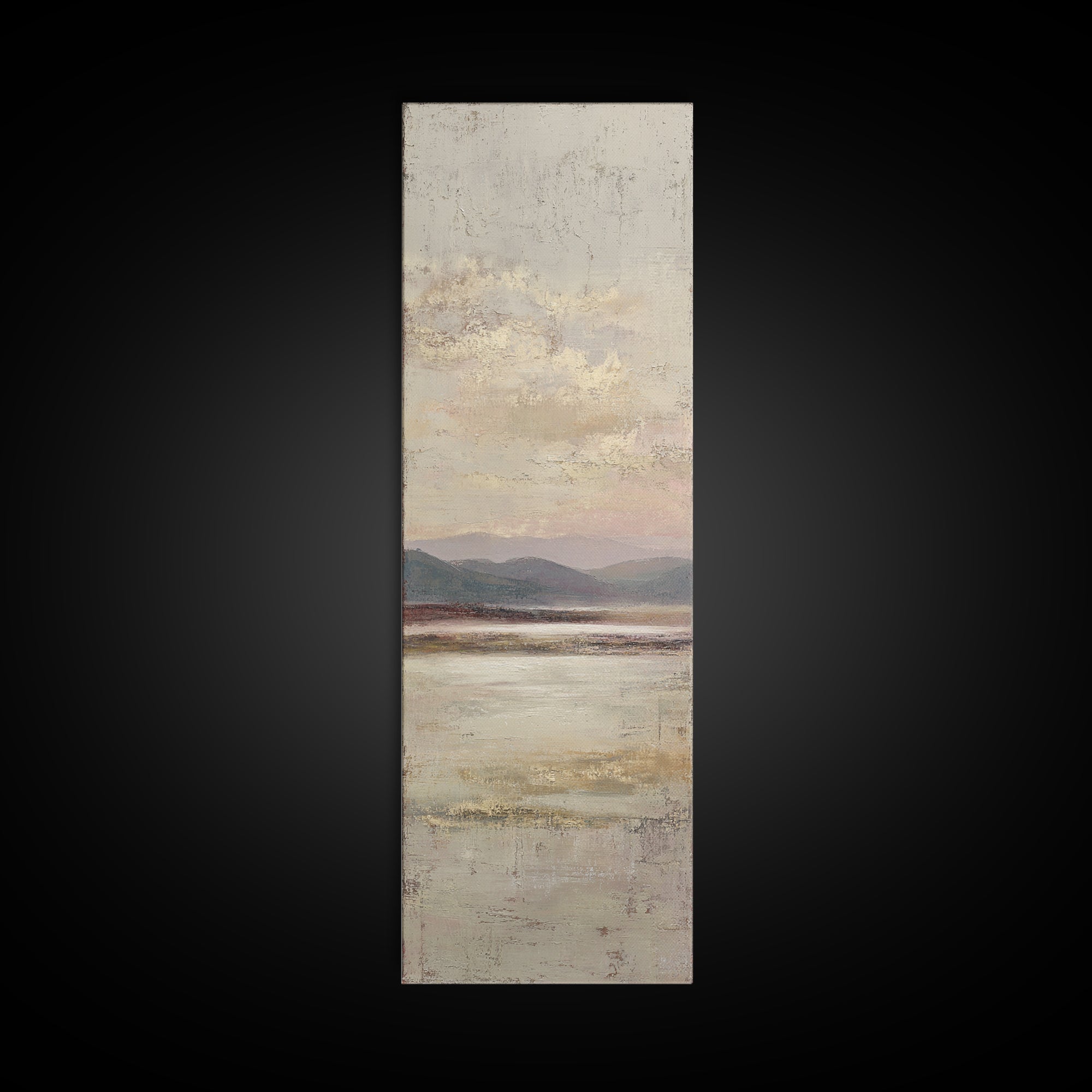 Gentle Rain over Distant Hills Canvas Print, Guest Bedroom Art, Boho Decor, Bedroom Decor, Oil Painting, Guest, Digital Prints, GBA-1x3-12