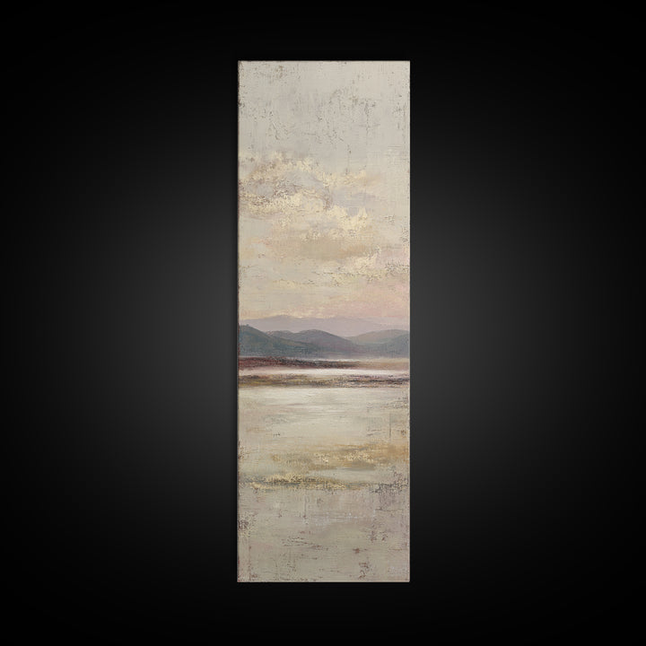 Gentle Rain over Distant Hills Canvas Print, Guest Bedroom Art, Boho Decor, Bedroom Decor, Oil Painting, Guest, Digital Prints, GBA-1x3-12