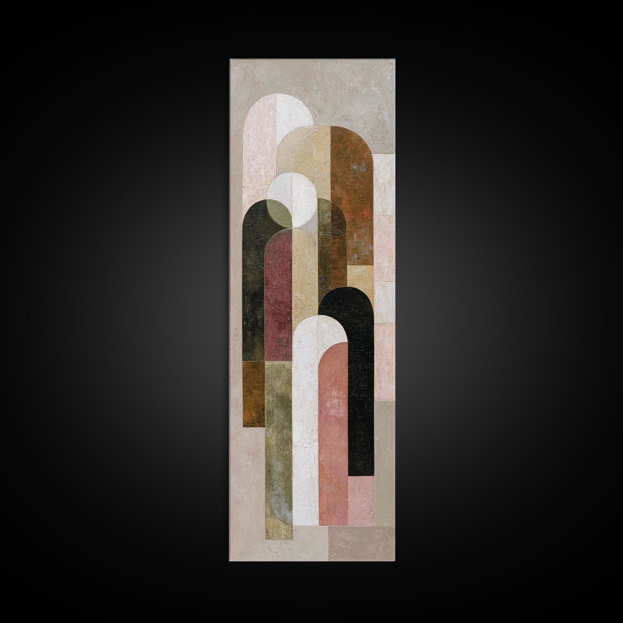 Warm Abstract Arches Framed Canvas Print, Guest Bedroom Art, Home Decor, Bedroom Decor, Fine Art, Guest, Printable Art, GBA-1x3-15