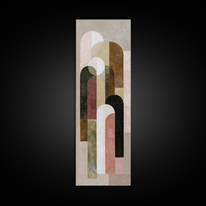 Warm Abstract Arches Framed Canvas Print, Guest Bedroom Art, Home Decor, Bedroom Decor, Fine Art, Guest, Printable Art, GBA-1x3-15