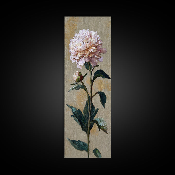 Neutral Peony Painting Canvas Print, Guest Bedroom Art, Gallery Decor, Bedroom Decor, Abstract Art, Guest, Contemporary Art, GBA-1x3-21