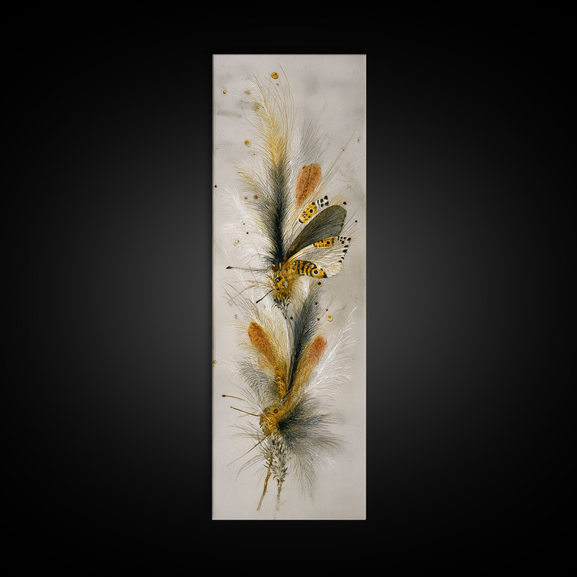 Garden Butterfly and Flowers Specimen Study Canvas Print, Guest Bedroom Art, Wall Art, Bedroom Decor, Fine Art, Guest, GBA-1x3-35
