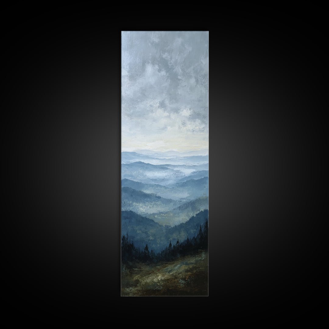 Soft Mountain Horizon Canvas Print, Guest Bedroom Art, Printable Wall Art, Bedroom Decor, Fine Art, Guest, Bedroom Wall Decor, GBA-1x3-43
