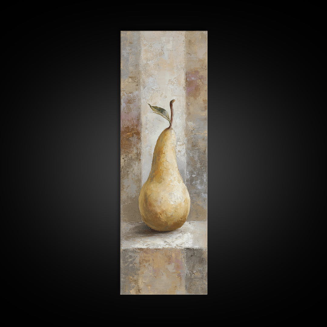 Classic Pear Still Life for Cozy Hospitality Canvas Print, Guest Bedroom Art, Printable Wall Art, Bedroom Decor, Guest, GBA-1x3-56