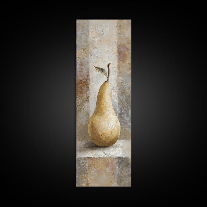 Classic Pear Still Life for Cozy Hospitality Canvas Print, Guest Bedroom Art, Printable Wall Art, Bedroom Decor, Guest, GBA-1x3-56