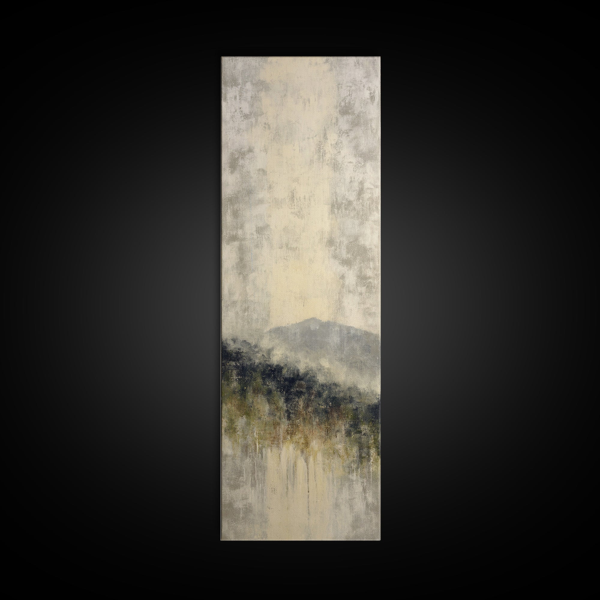 Gentle Rain over Distant Hills Canvas Print, Guest Bedroom Art, Bedroom Decor, Abstract Art, Guest, Living Room Decor, GBA-1x3-60