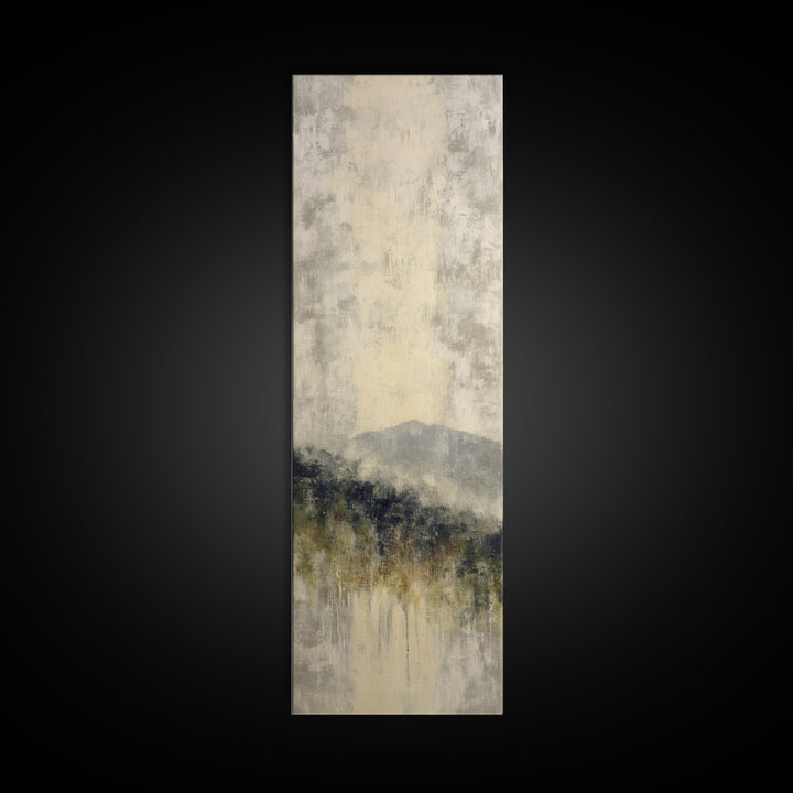 Gentle Rain over Distant Hills Canvas Print, Guest Bedroom Art, Bedroom Decor, Abstract Art, Guest, Living Room Decor, GBA-1x3-60