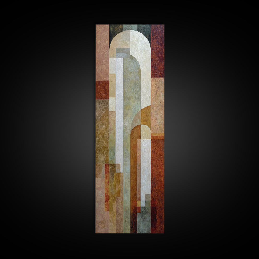 Warm Abstract Arches Canvas Print, Guest Bedroom Art, Living Room Wall Art, Bedroom Decor, Abstract Art, Guest, Gallery Decor, GBA-1x3-63