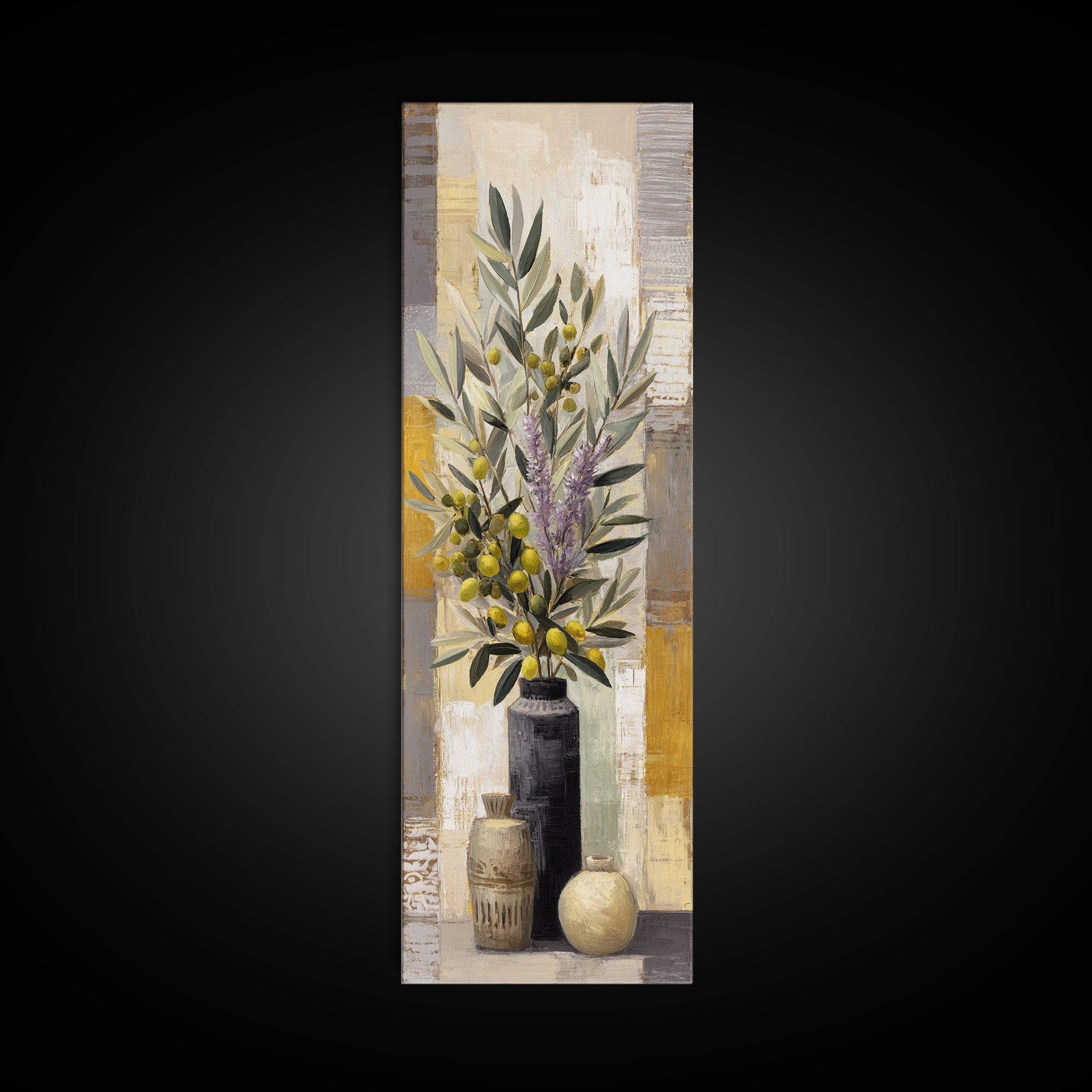Olive Branch Still Life Canvas Print, Guest Bedroom Art, Art Print, Bedroom Decor, Fine Art, Guest, Home, Printable Wall Art, GBA-1x3-77