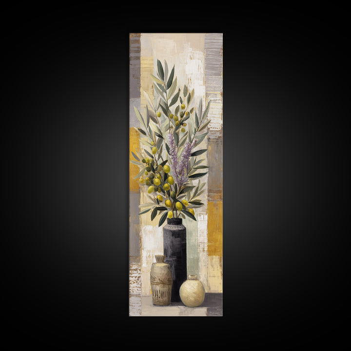 Olive Branch Still Life Canvas Print, Guest Bedroom Art, Art Print, Bedroom Decor, Fine Art, Guest, Home, Printable Wall Art, GBA-1x3-77