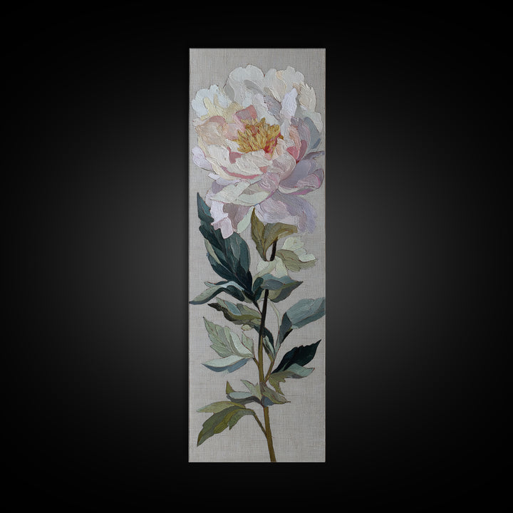 Neutral Peony Painting Canvas Print, Guest Bedroom Art, Minimalist Decor, Bedroom Decor, Abstract Art, Guest, Digital Print, GBA-1x3-93