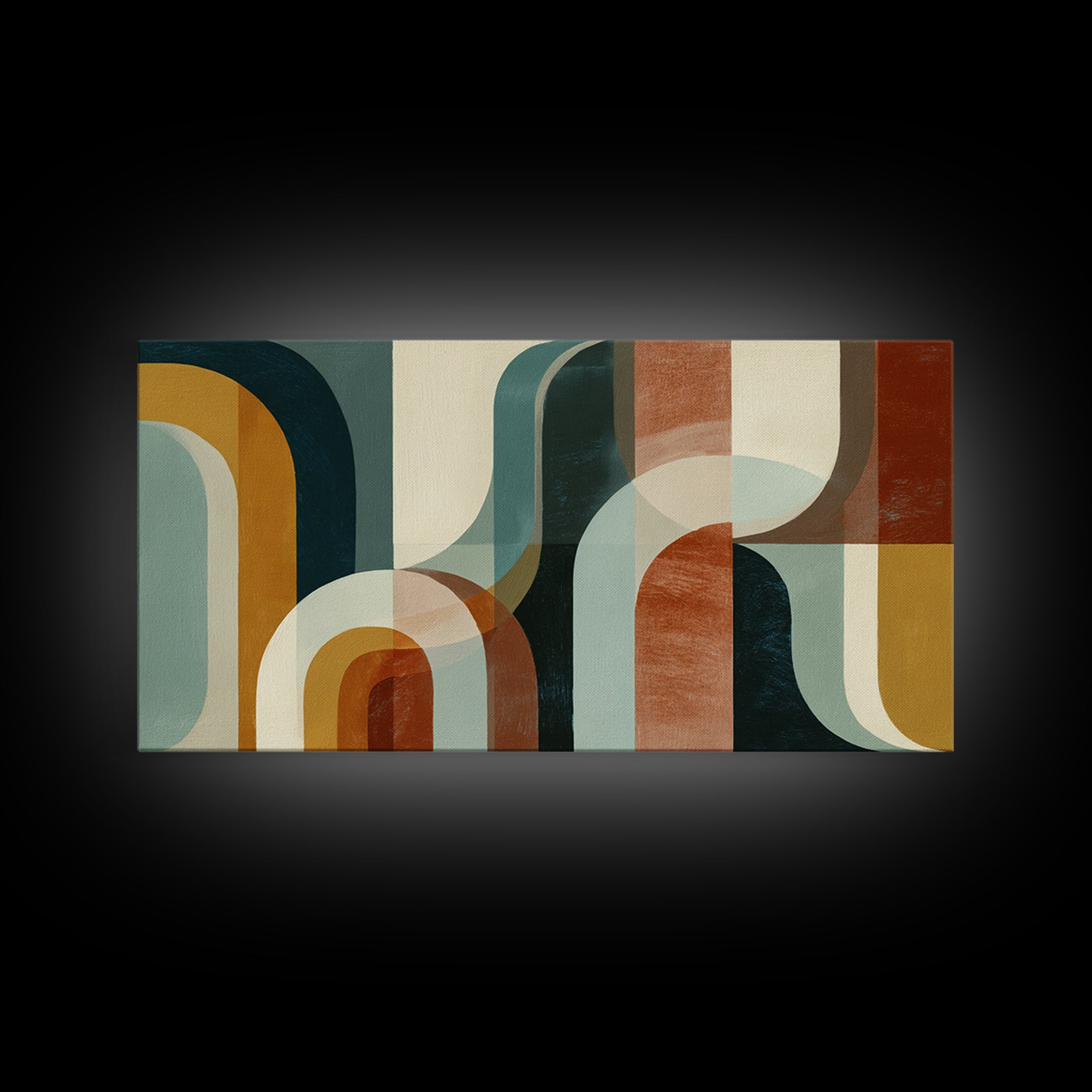 Warm Abstract Arches Framed Canvas Print, Guest Bedroom Art, Print, Bedroom Decor, Abstract Art, Guest, Living Room Wall Art, GBA-2x1-23