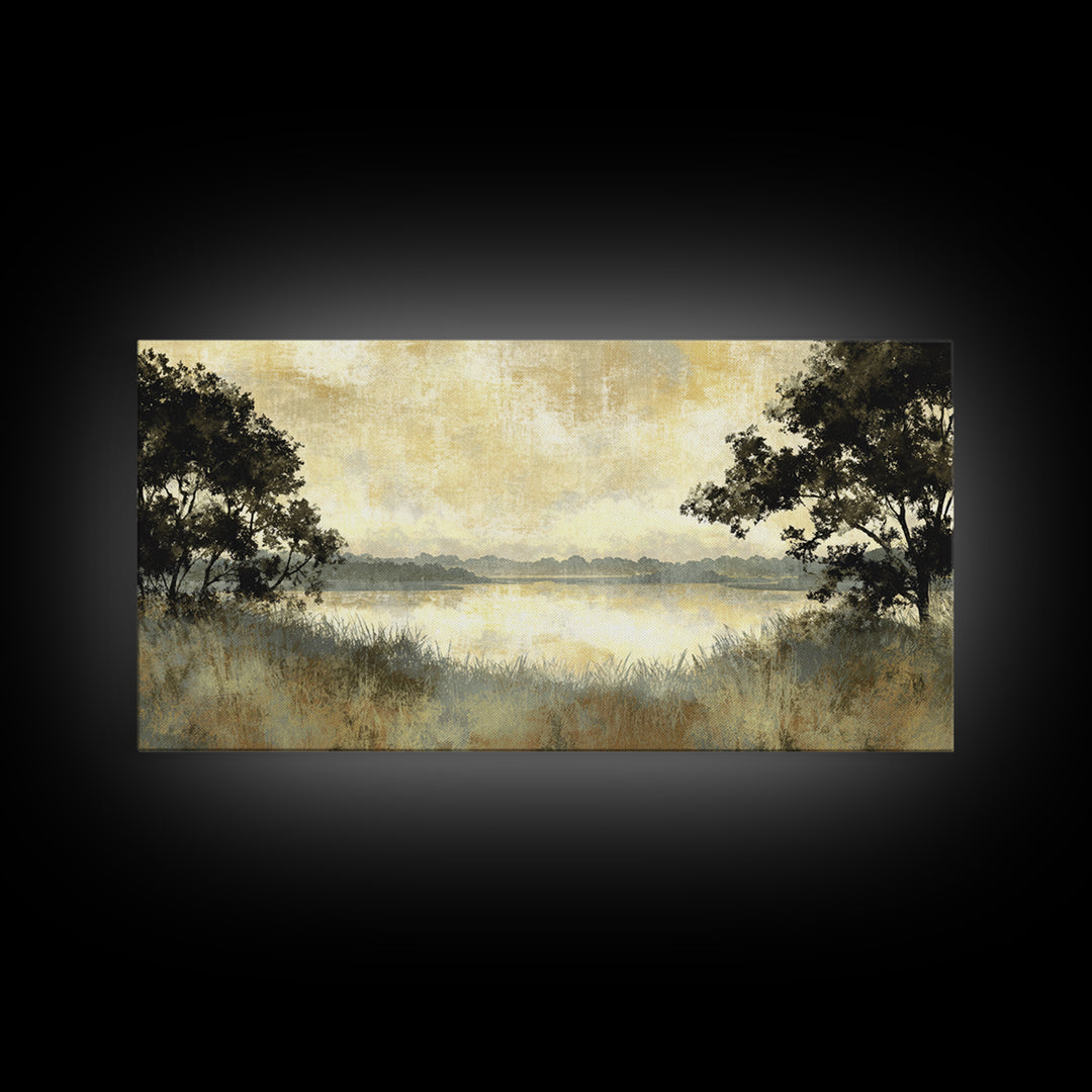 Monochrome Forest Silhouette Canvas Print, Guest Bedroom Art, Wall Decor, Bedroom Decor, Fine Art, Guest, Living Room Decor, GBA-2x1-57