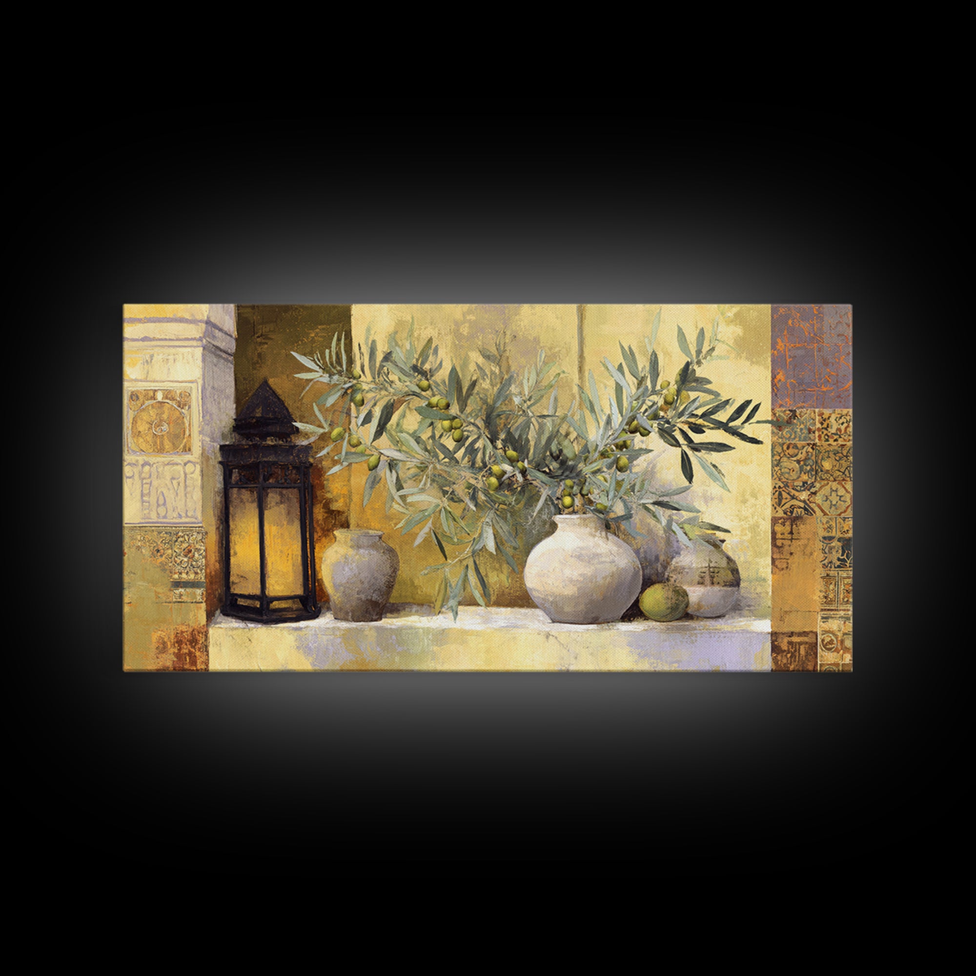 Olive Branch Still Life Canvas Print, Guest Bedroom Art, Digital Prints, Bedroom Decor, Fine Art, Guest, Pink Wall Art, GBA-2x1-61
