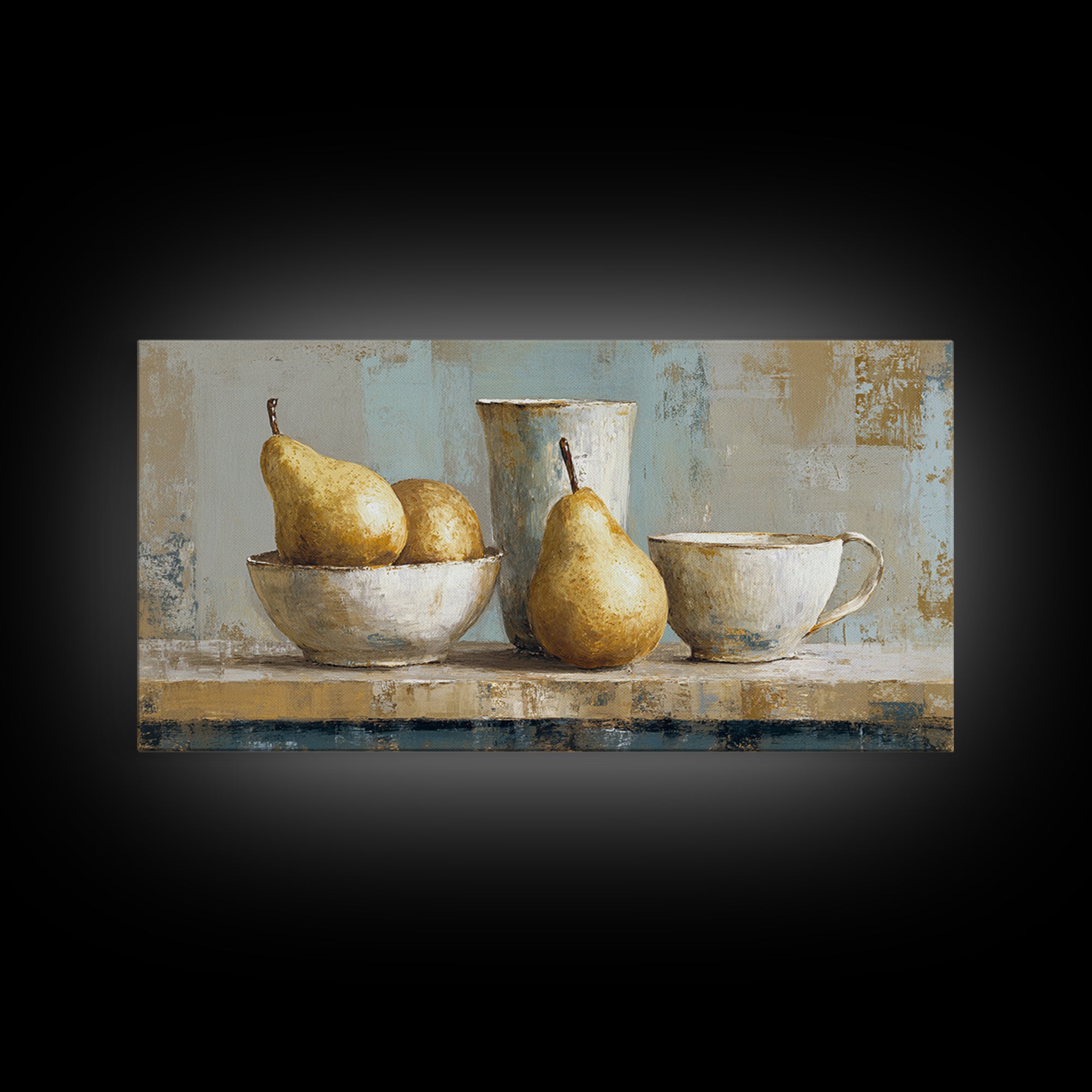 Classic Pear Still Life for Cozy Hospitality Canvas Print, Guest Bedroom Art, Home, Bedroom Decor, Guest, Bedroom Wall Art, GBA-2x1-64