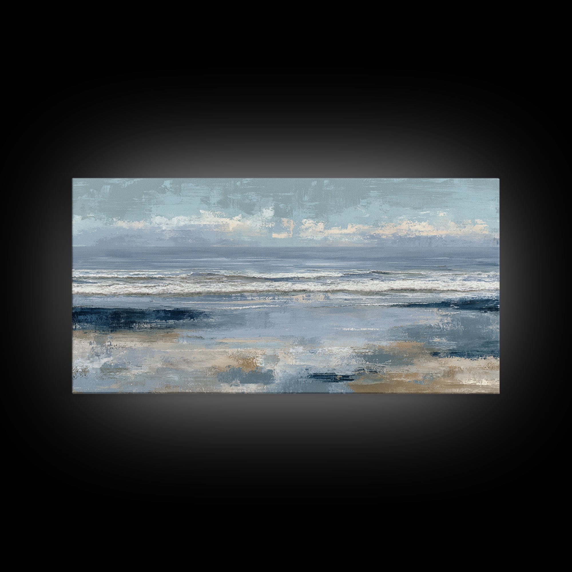 Coastal Dunes in Pale Blue and Sand Canvas Print, Guest Bedroom Art, Home, Bedroom Decor, Fine Art, Guest, Bedroom Wall Art, GBA-2x1-73