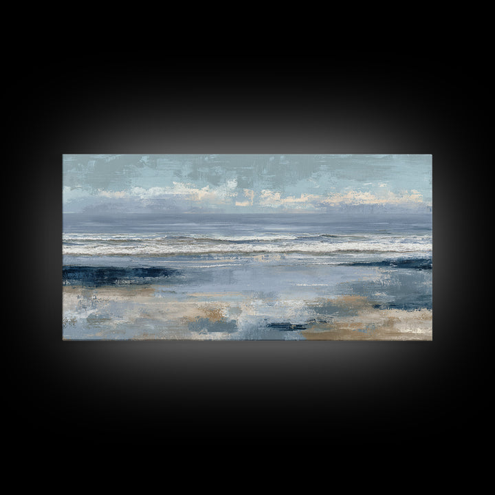Coastal Dunes in Pale Blue and Sand Canvas Print, Guest Bedroom Art, Home, Bedroom Decor, Fine Art, Guest, Bedroom Wall Art, GBA-2x1-73