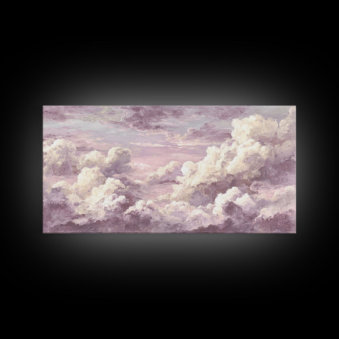 Quiet Lake Landscape at Early Morning Canvas Print, Guest Bedroom Art, Wall Decor, Bedroom Decor, Oil Painting, Guest, GBA-2x1-94