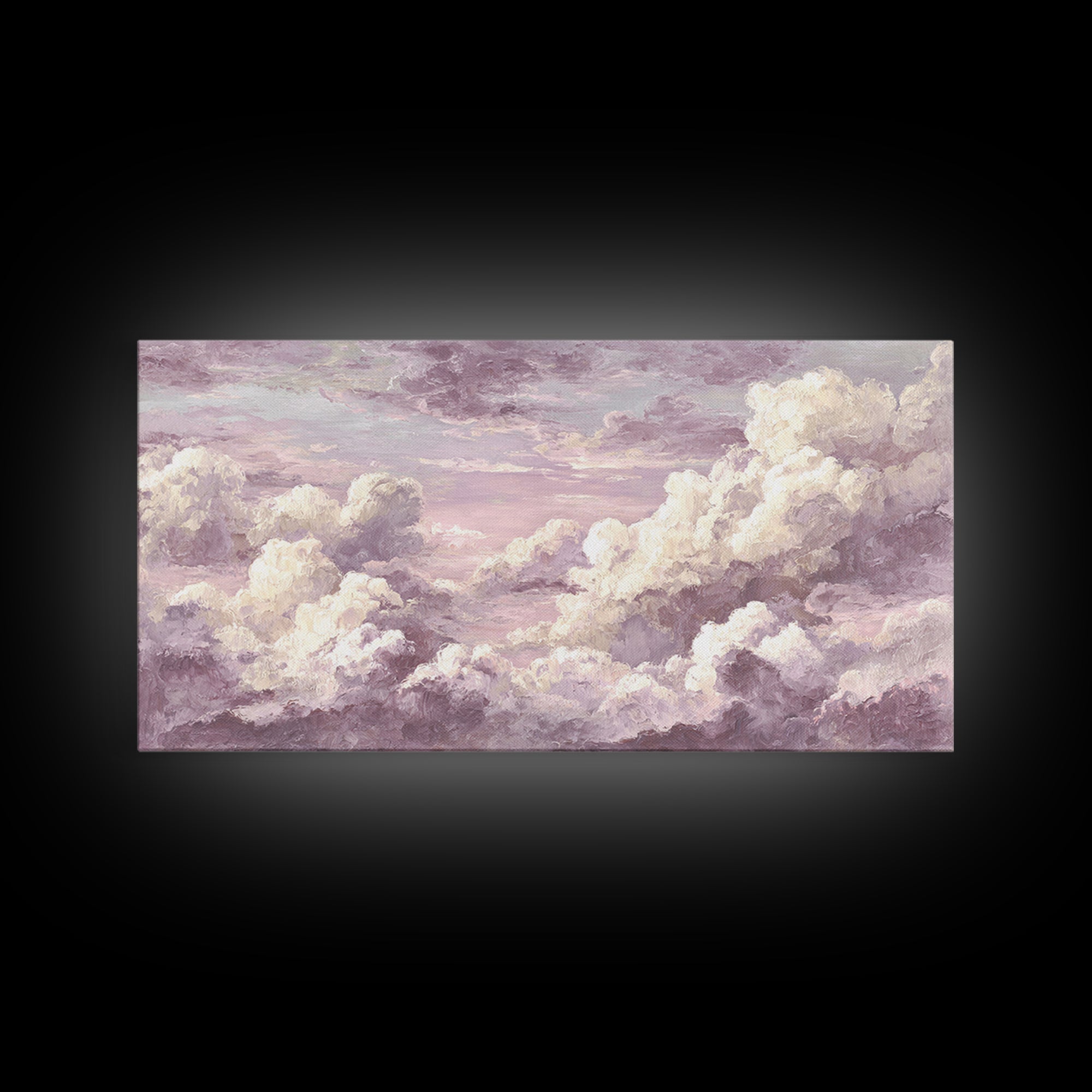 Quiet Lake Landscape at Early Morning Canvas Print, Guest Bedroom Art, Wall Decor, Bedroom Decor, Oil Painting, Guest, GBA-2x1-94