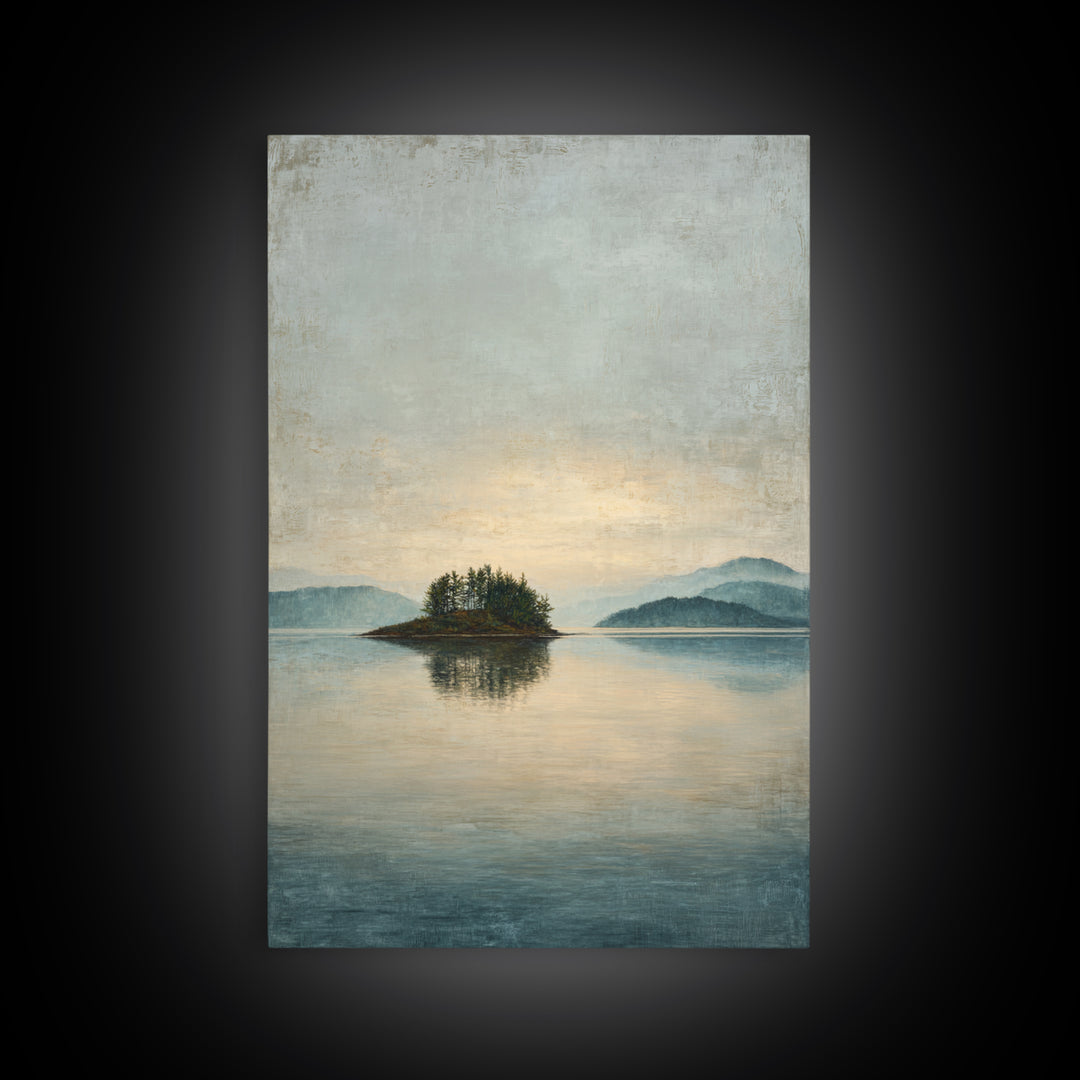 Quiet Lake Landscape at Early Morning Canvas Print, Guest Bedroom Art, Luxury Decor, Bedroom Decor, Fine Art, Guest, Home, GBA-2x3-10