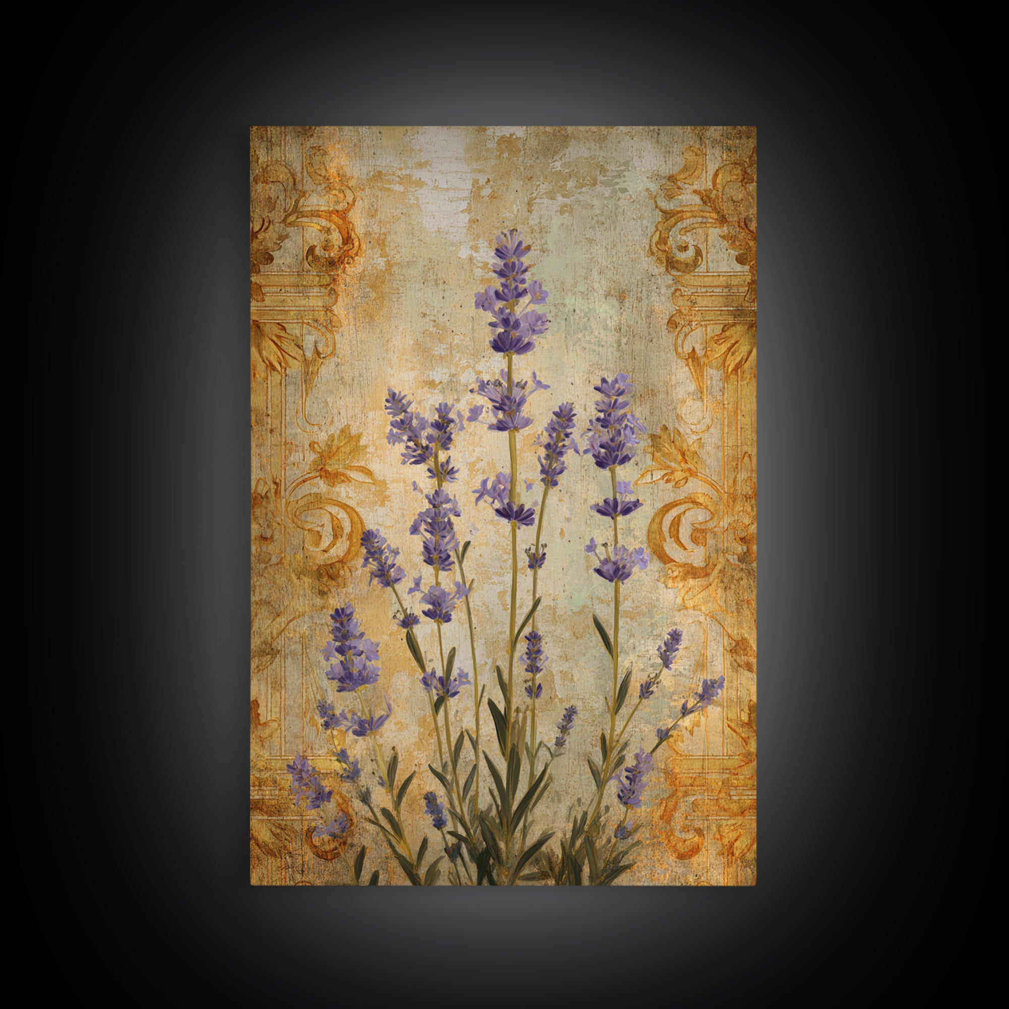 Lavender Field under Pale Sky Canvas Print, Guest Bedroom Art, Fine Art Print, Bedroom Decor, Watercolor Art, Guest, Poster, GBA-2x3-27