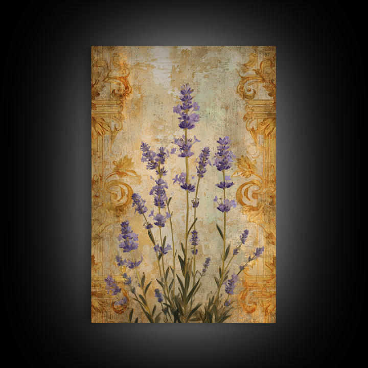 Lavender Field under Pale Sky Canvas Print, Guest Bedroom Art, Fine Art Print, Bedroom Decor, Watercolor Art, Guest, Poster, GBA-2x3-27