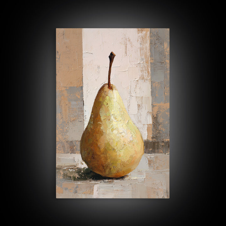 Classic Pear Still Life for Cozy Hospitality Framed Canvas Print, Guest Bedroom Art, Printable Art, Bedroom Decor, Guest, GBA-2x3-28