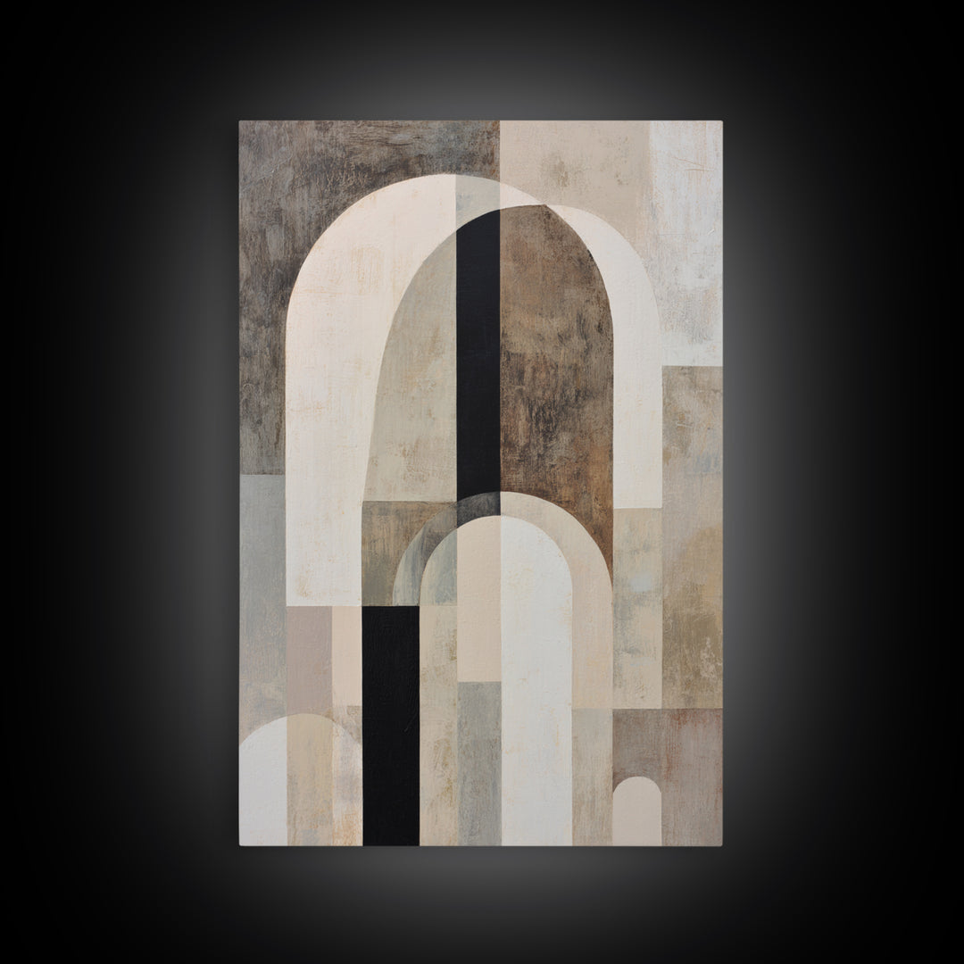 Warm Abstract Arches Framed Canvas Print, Guest Bedroom Art, Wall Decor, Bedroom Decor, Abstract Art, Guest, Living Room Decor, GBA-2x3-59