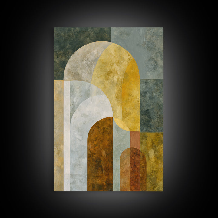 Warm Abstract Arches Framed Canvas Print, Guest Bedroom Art, Farmhouse Decor, Bedroom Decor, Fine Art, Guest, Trendy Wall Art, GBA-2x3-83