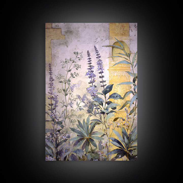 Lavender Field under Pale Sky Canvas Print, Guest Bedroom Art, New Home Gift, Bedroom Decor, Guest, Minimalist Wall Art, GBA-2x3-99