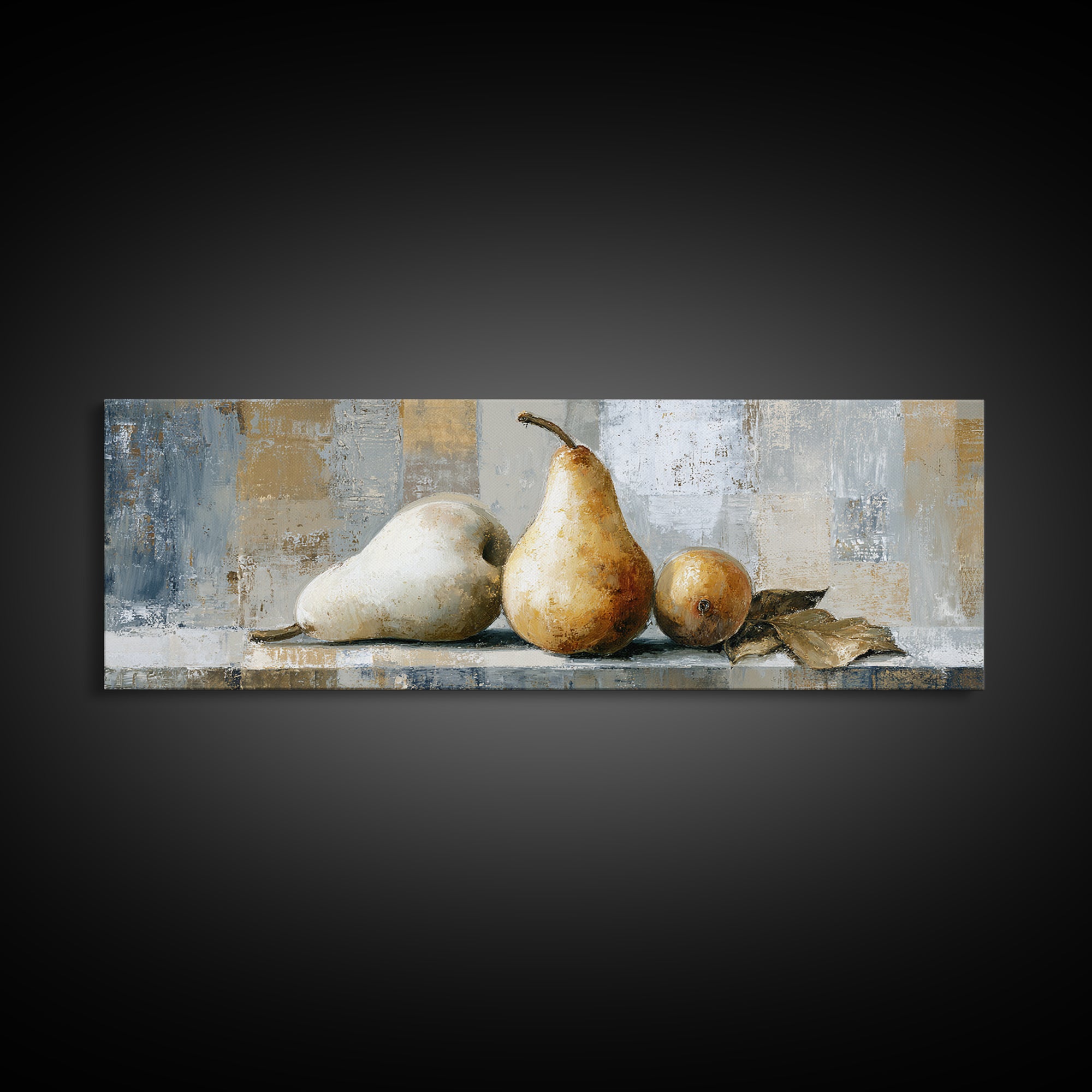 Classic Pear Still Life for Cozy Hospitality Canvas Print, Guest Bedroom Art, Bedroom Prints, Bedroom Decor, Fine Art, Guest, GBA-3x1-36